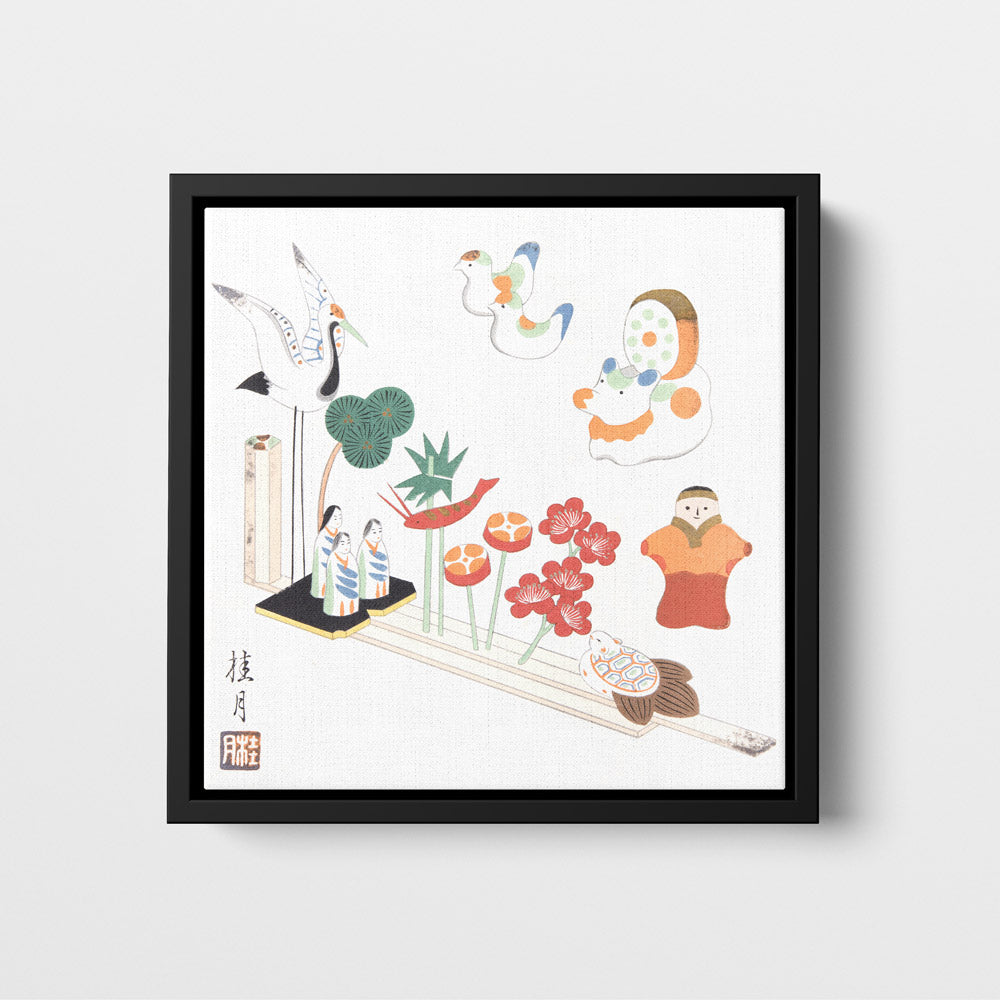 Toile encadrée Jouets Japonais - 1913 —Cadre Noir