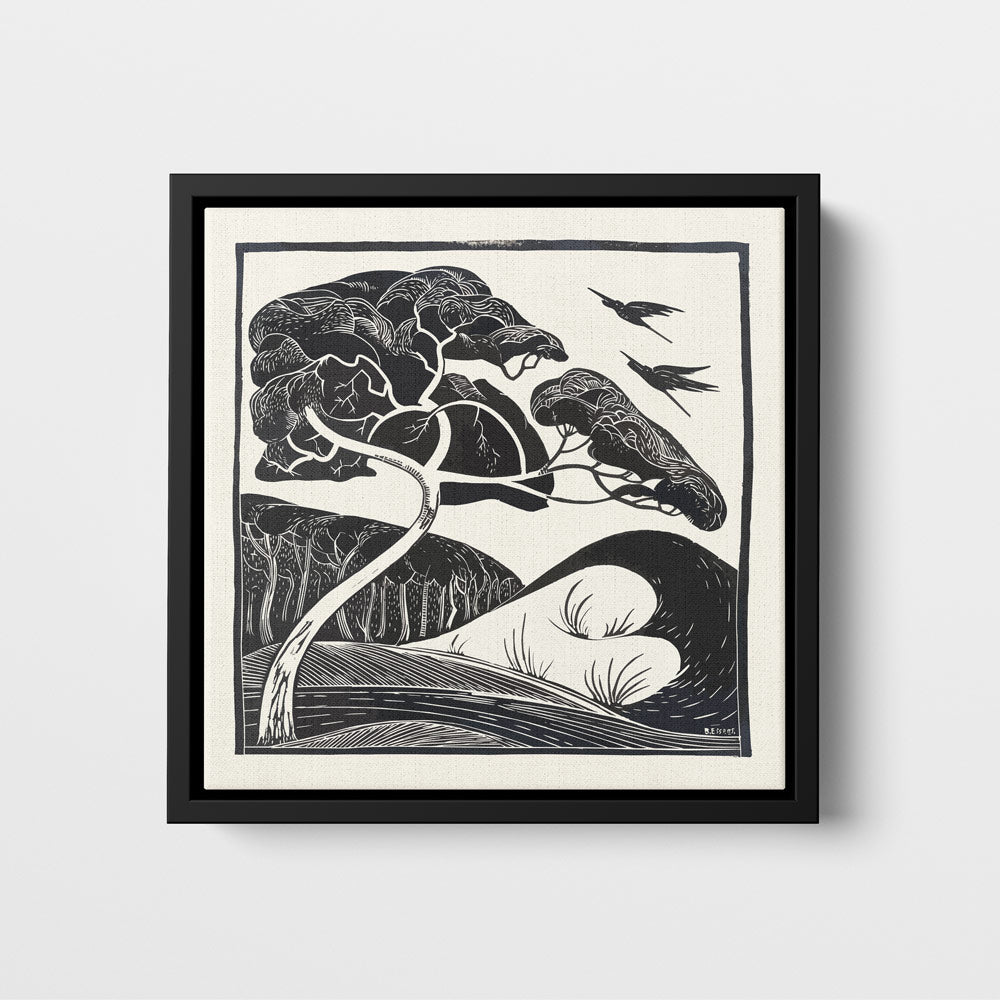 Dunes, Essers 1922 — toile encadrée cadre noir