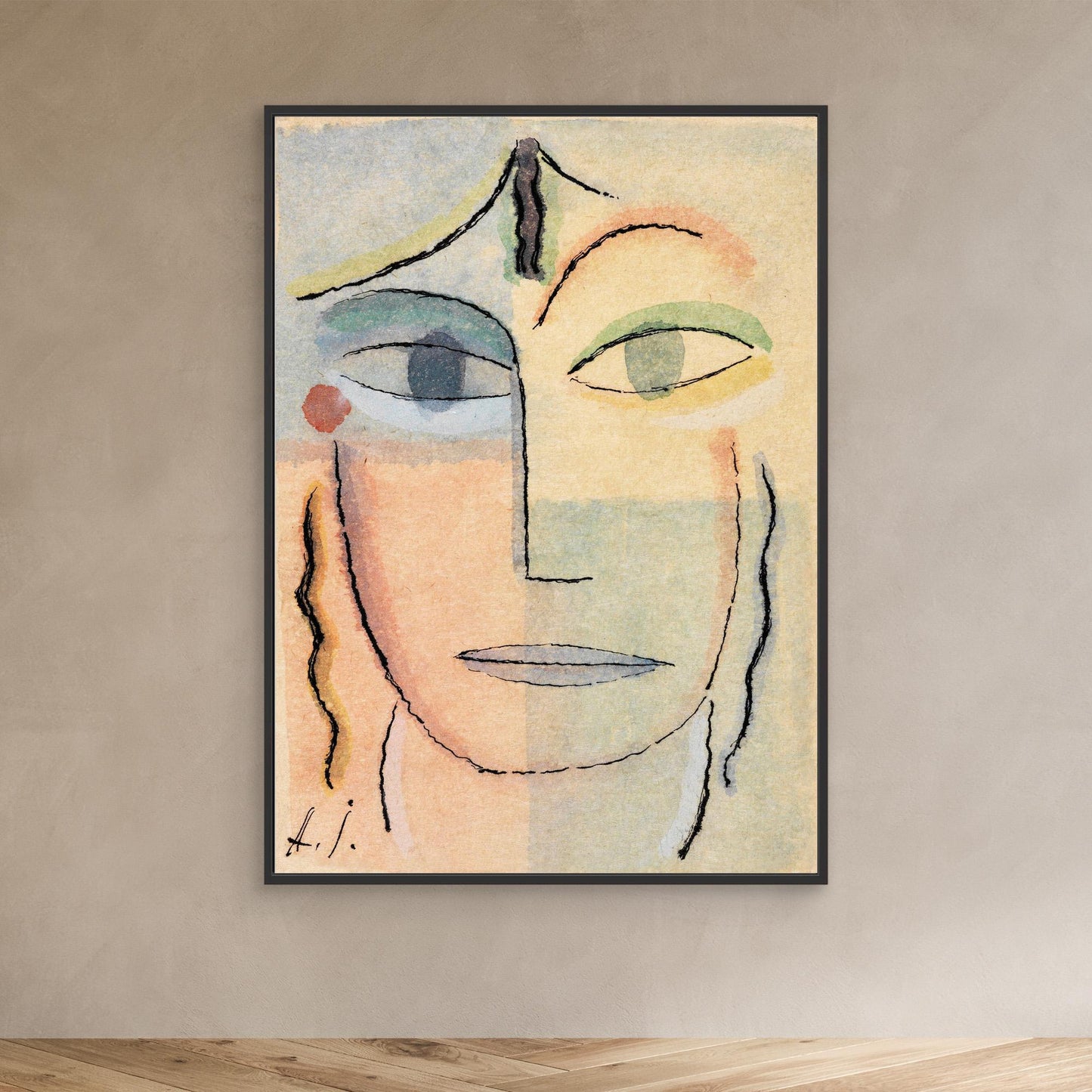 Visage féminin Jawlensky, 1923 — toile encadrée premium
