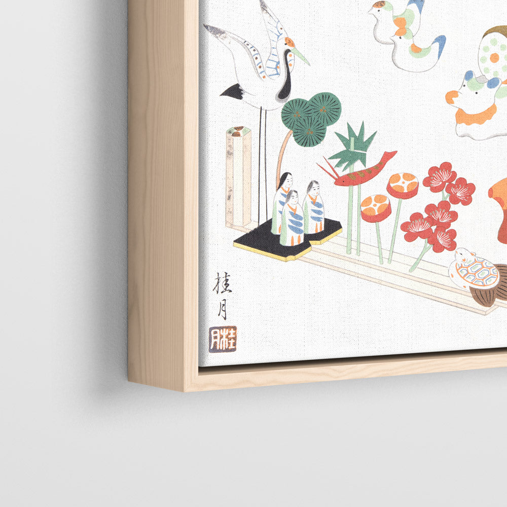 Toile encadrée Jouets Japonais -  1913 —Cadre Détail