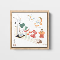 Toile encadrée Jouets Japonais -  1913 —Cadre Bois