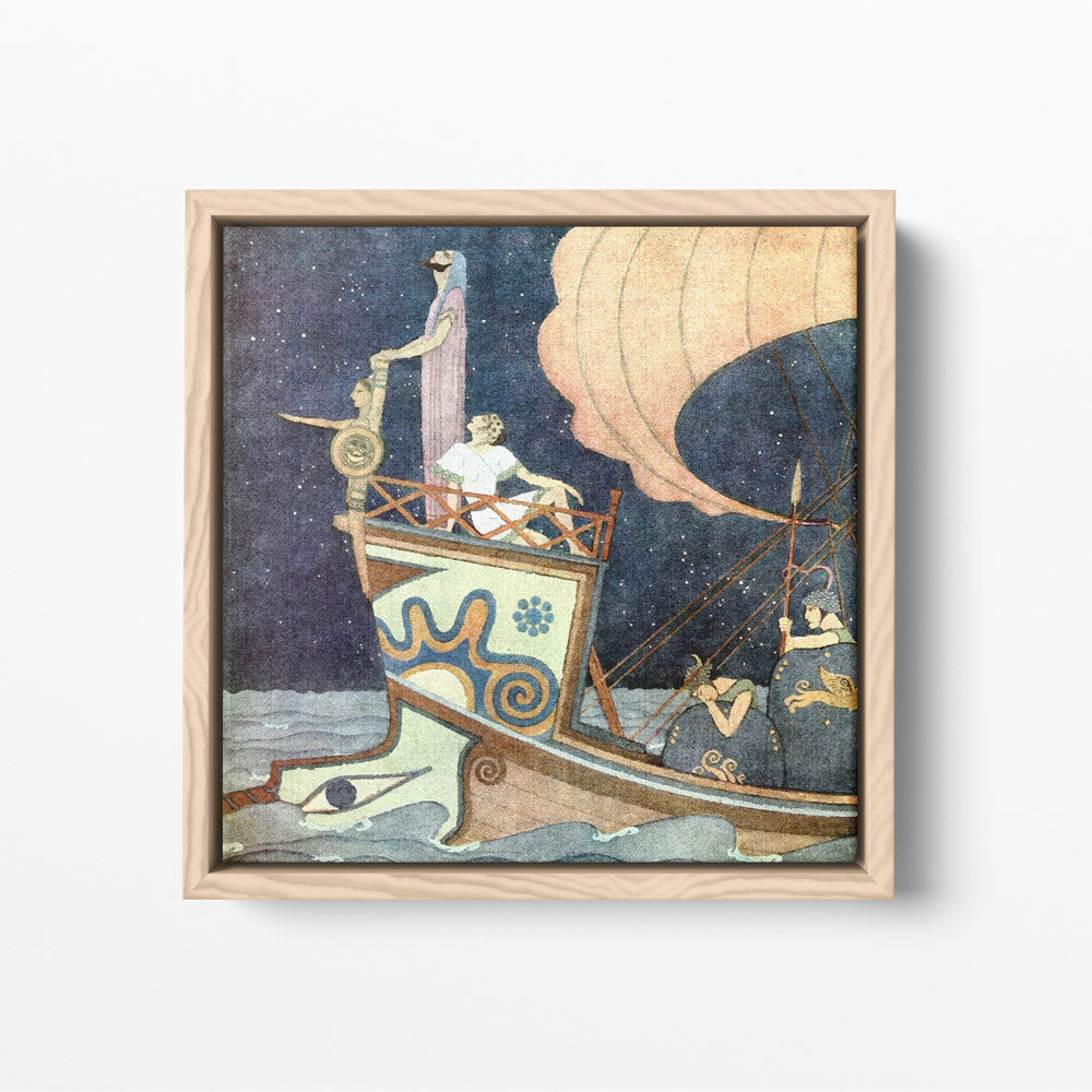 Tiphys, E. Dulac 1919 — toile encadrée cadre bois naturel