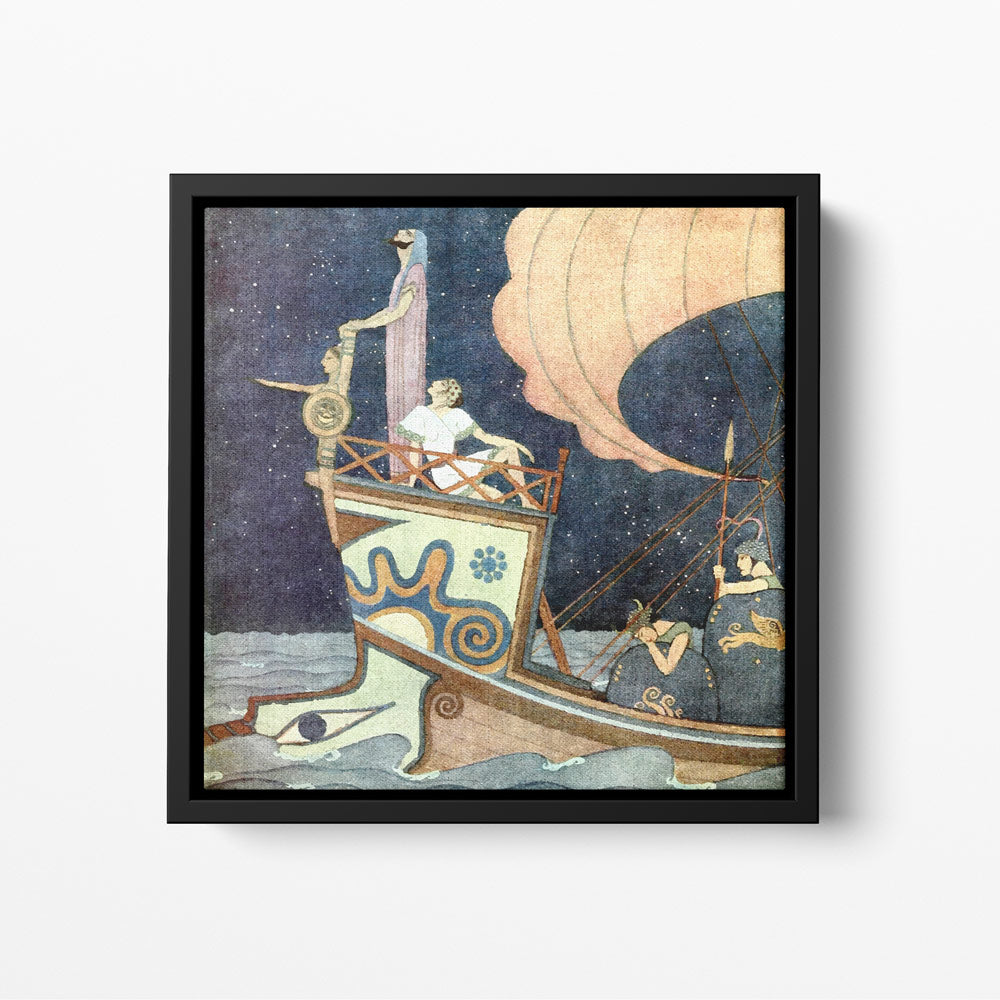 Tiphys, Edmund Dulac 1919 — toile encadrée cadre noir