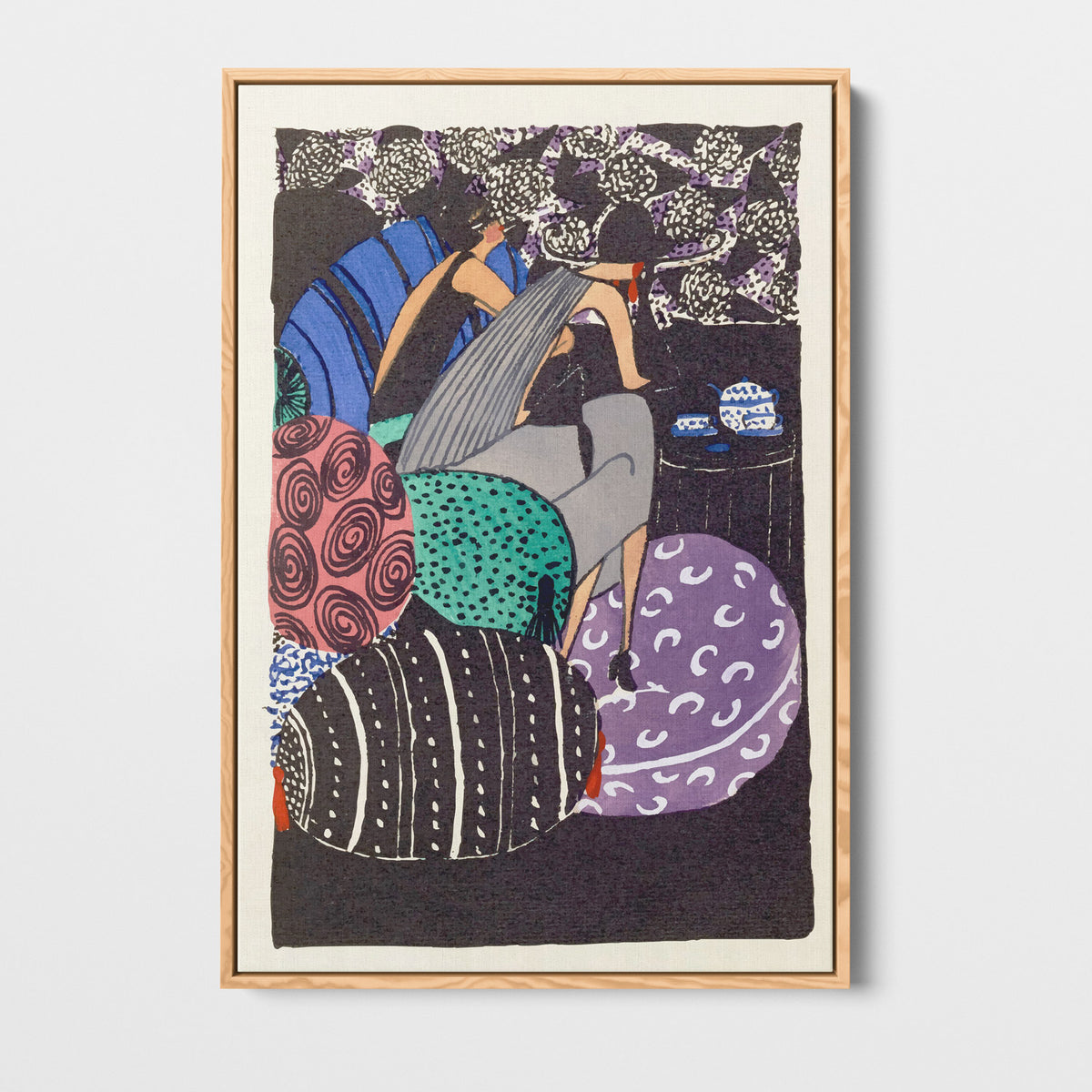Mode of the Day de Janine Aghion, 1920 — Planche Art Déco, toile encadrée premium