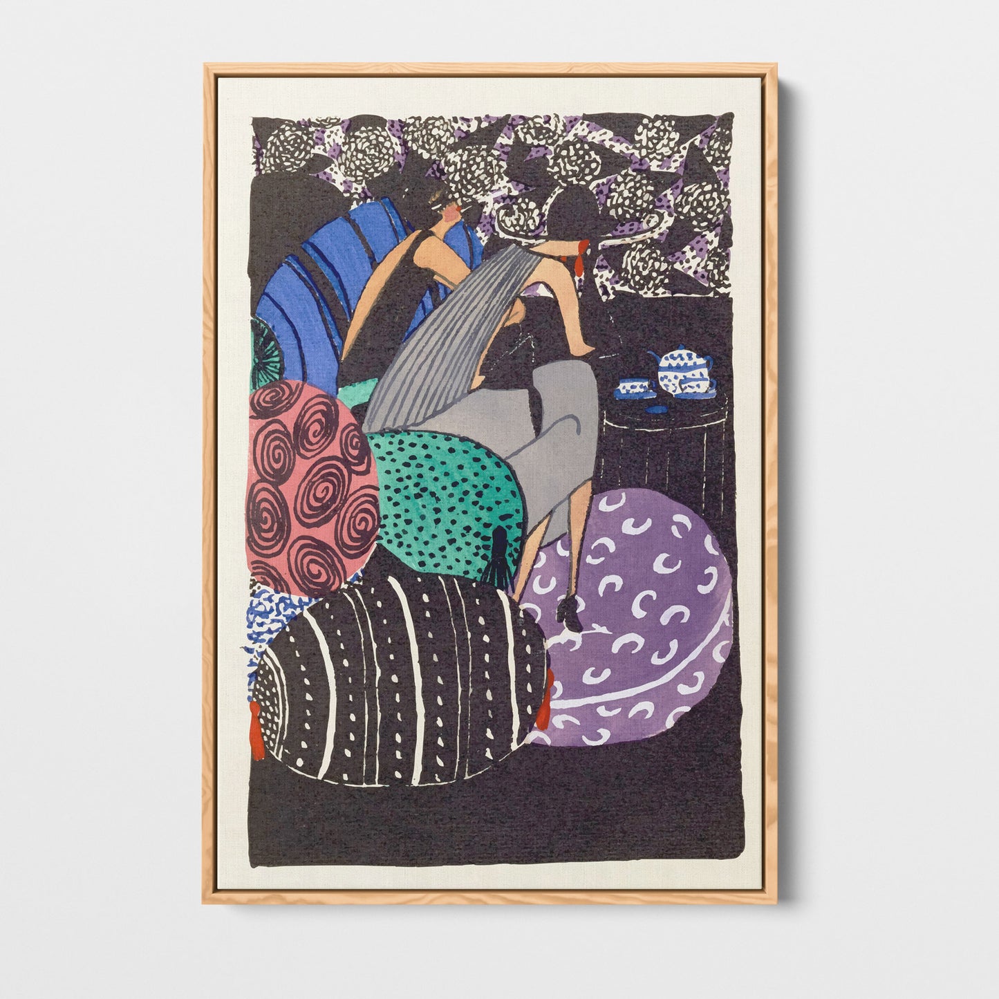 Mode of the Day de Janine Aghion, 1920 — Planche Art Déco, toile encadrée premium