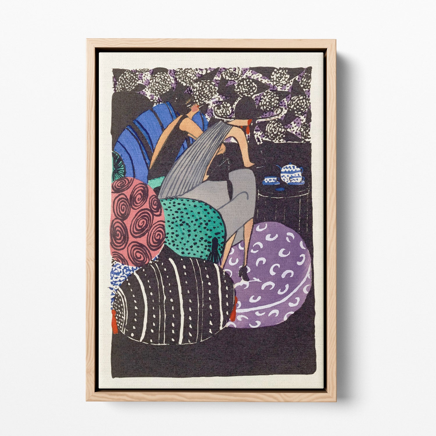 Mode of the Day de Janine Aghion, 1920 — Planche Art Déco, toile encadrée premium