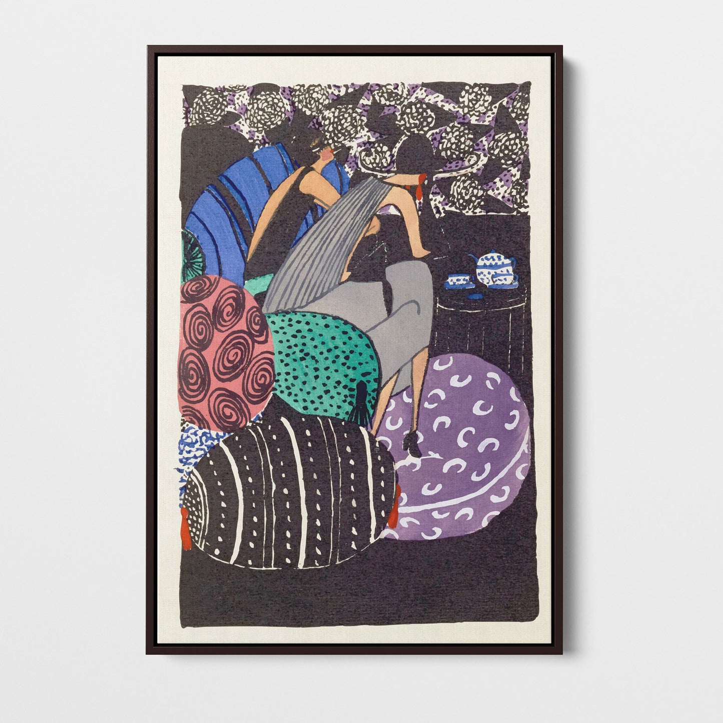 Mode of the Day de Janine Aghion, 1920 — Planche Art Déco, toile encadrée premium