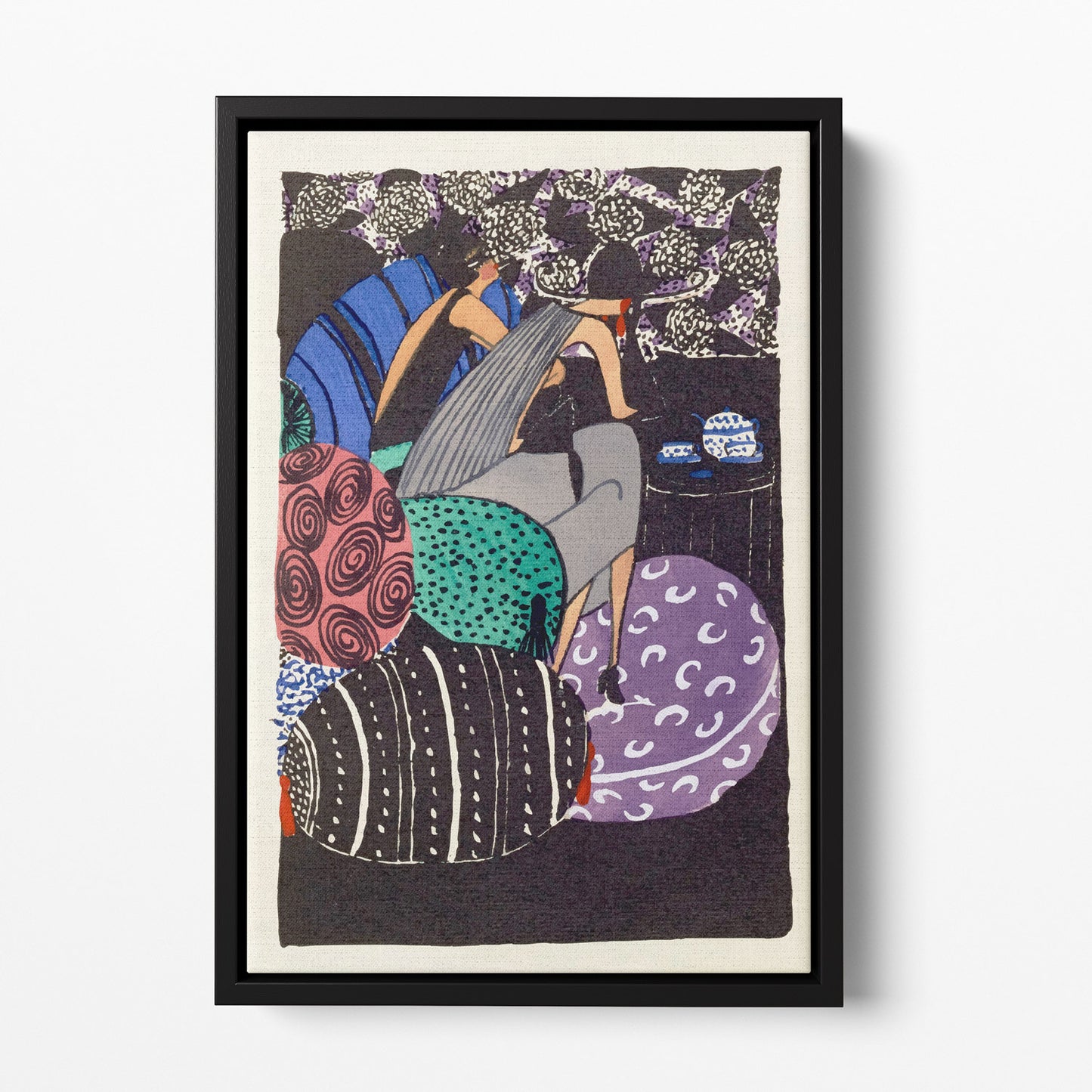 Mode of the Day de Janine Aghion, 1920 — Planche Art Déco, toile encadrée premium