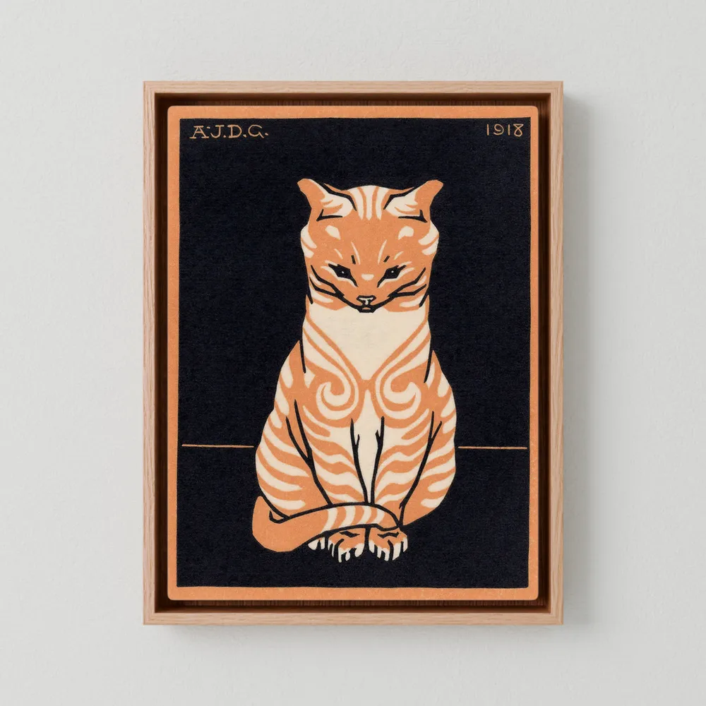 Chat assis - 1918 - Julie de Graag | Art encadré flottant sur toile