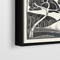 Dunes, Bernard Essers 1922 — Détail toile encadrée cadre noire