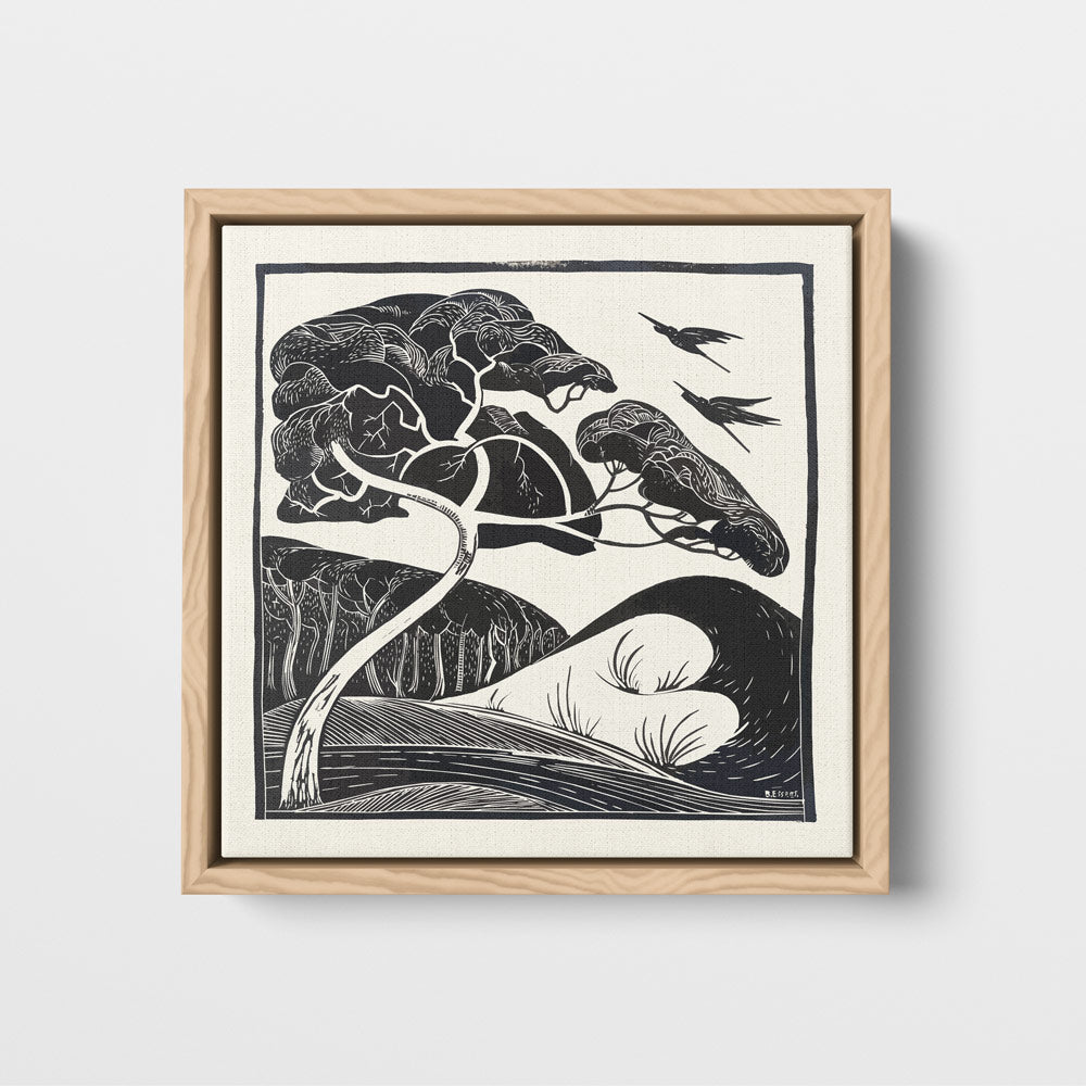 Dunes, Bernard Essers 1922 — toile encadrée cadre bois naturel