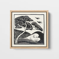 Dunes, Bernard Essers 1922 — toile encadrée cadre bois naturel