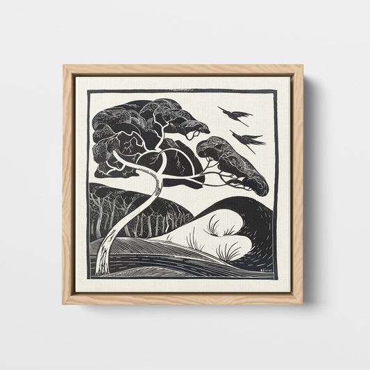 Dunes, Bernard Essers 1922 — toile encadrée cadre bois naturel