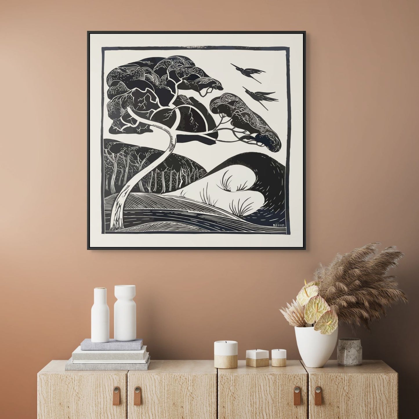 Dunes, Bernard Essers 1922 — toile encadrée en décoration intérieure