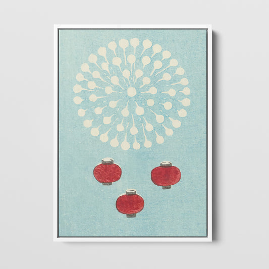 Feu d'artifice, Hirayama 1883 — cadre blanc flottant