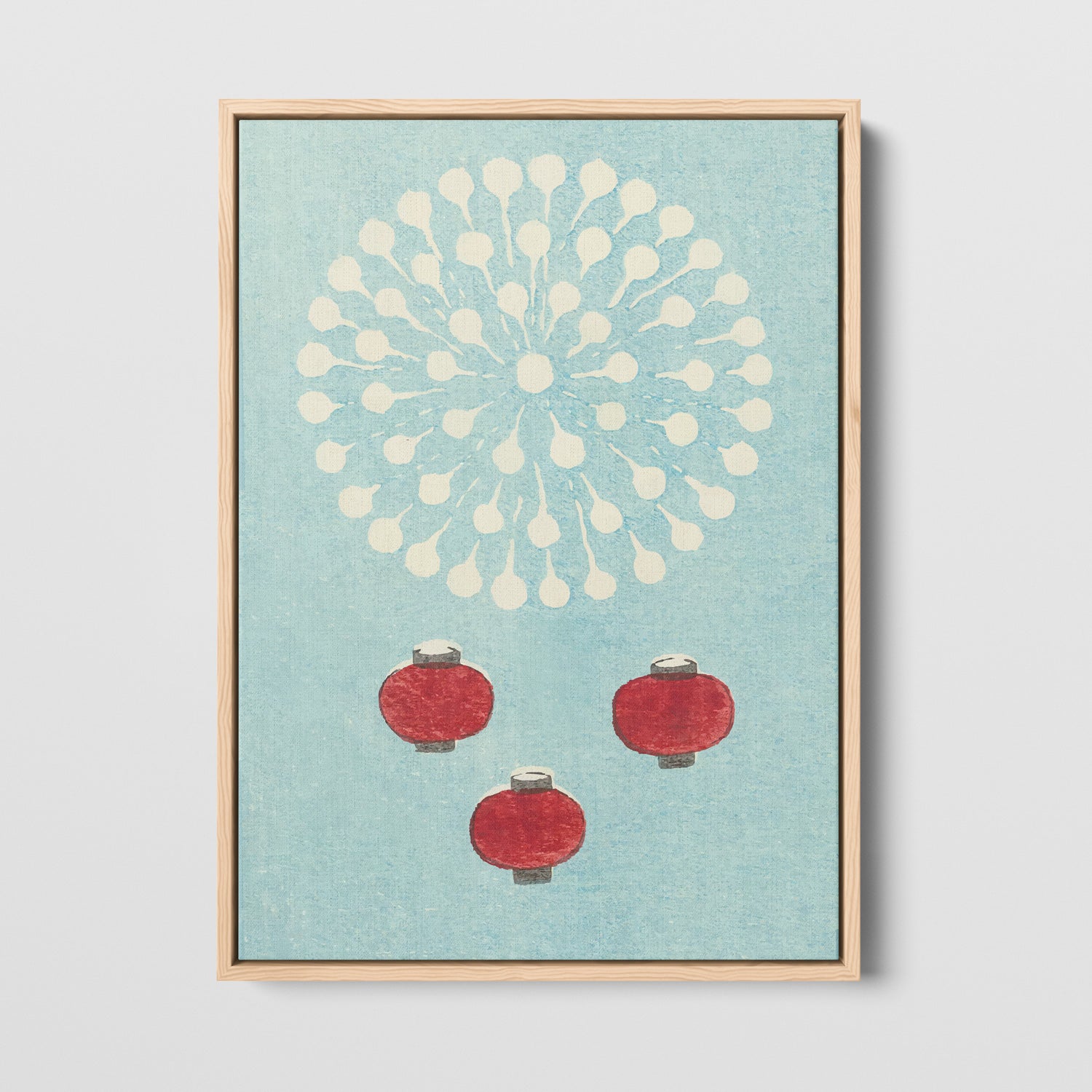 Feu d'artifice, Hirayama 1883 — cadre bois flottant