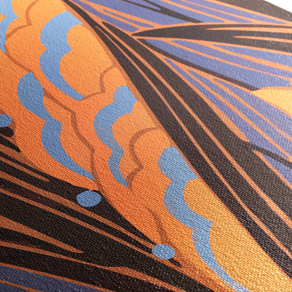 Détail texture toile — Formes et Couleurs, A.H. Thomas 1935