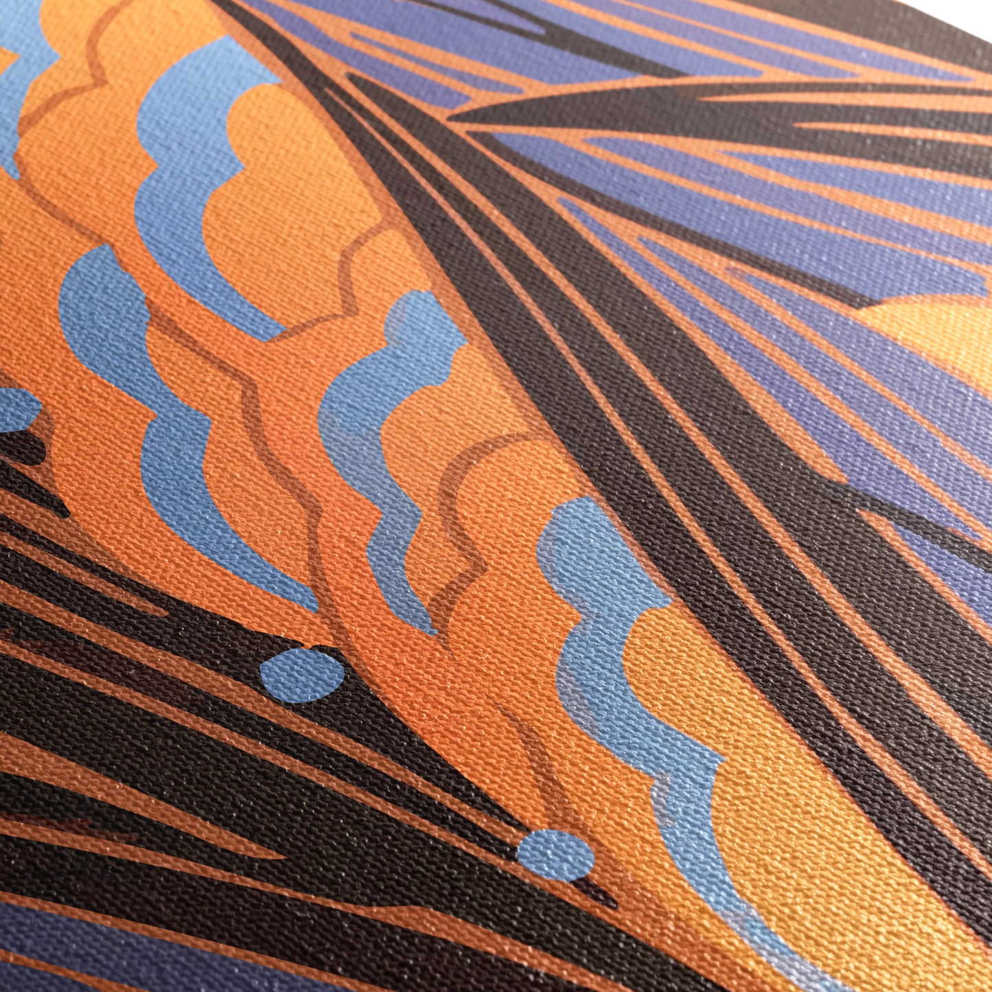 Détail texture toile — Formes et Couleurs, A.H. Thomas 1935