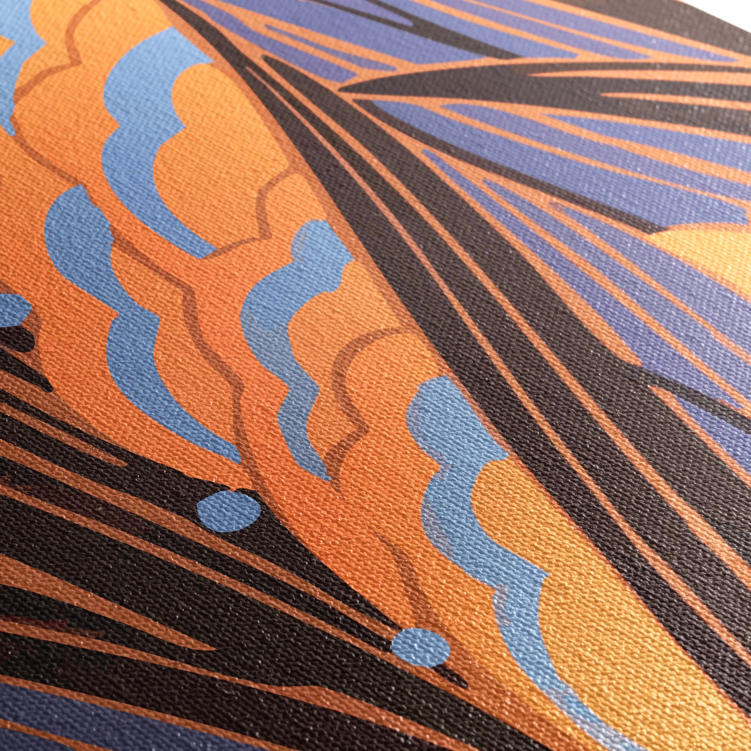 Détail texture toile — Formes et Couleurs, A.H. Thomas 1935
