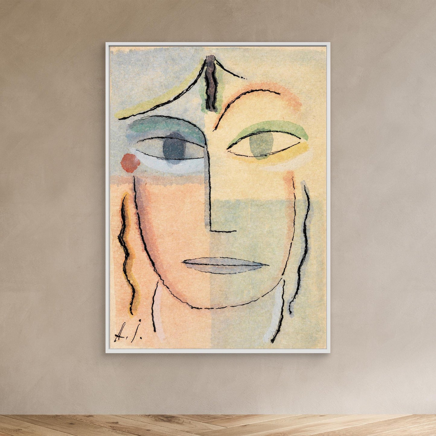 Visage féminin d'Alexej von Jawlensky, 1923 — toile encadrée premium