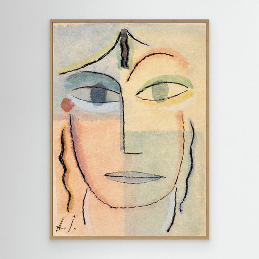 Visage féminin d'Alexej von Jawlensky, 1923 — toile encadrée premium
