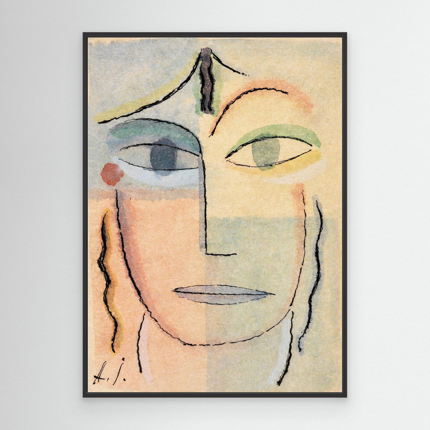 Visage féminin d'Alexej von Jawlensky, 1923 — toile encadrée premium