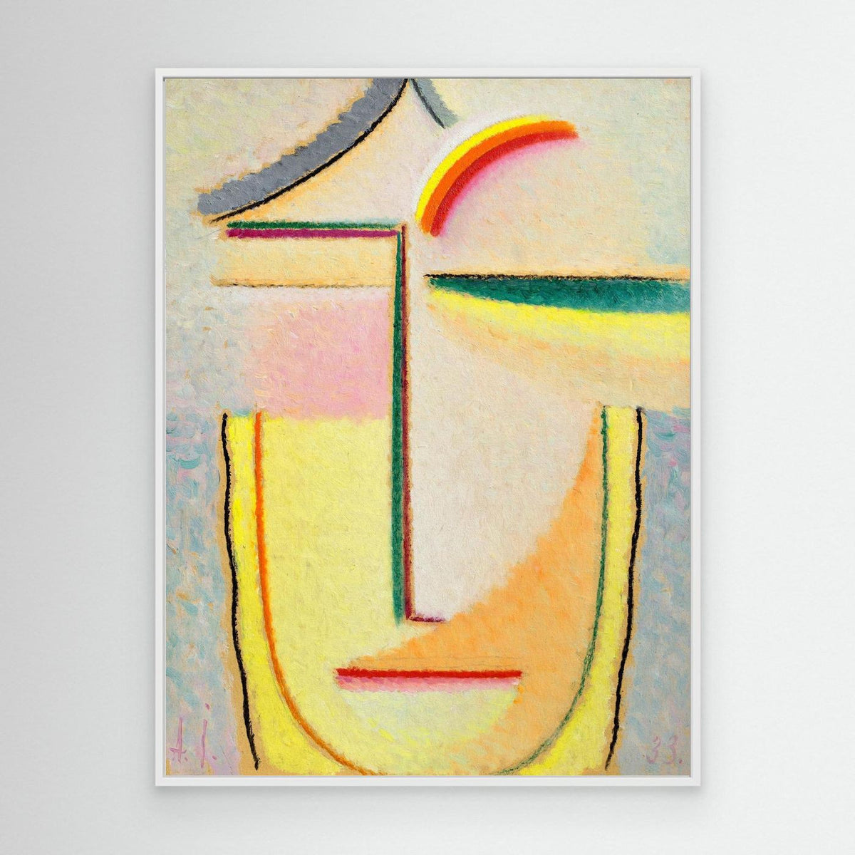 Visage féminin - Toile encadrée - Yavlensky - 1933