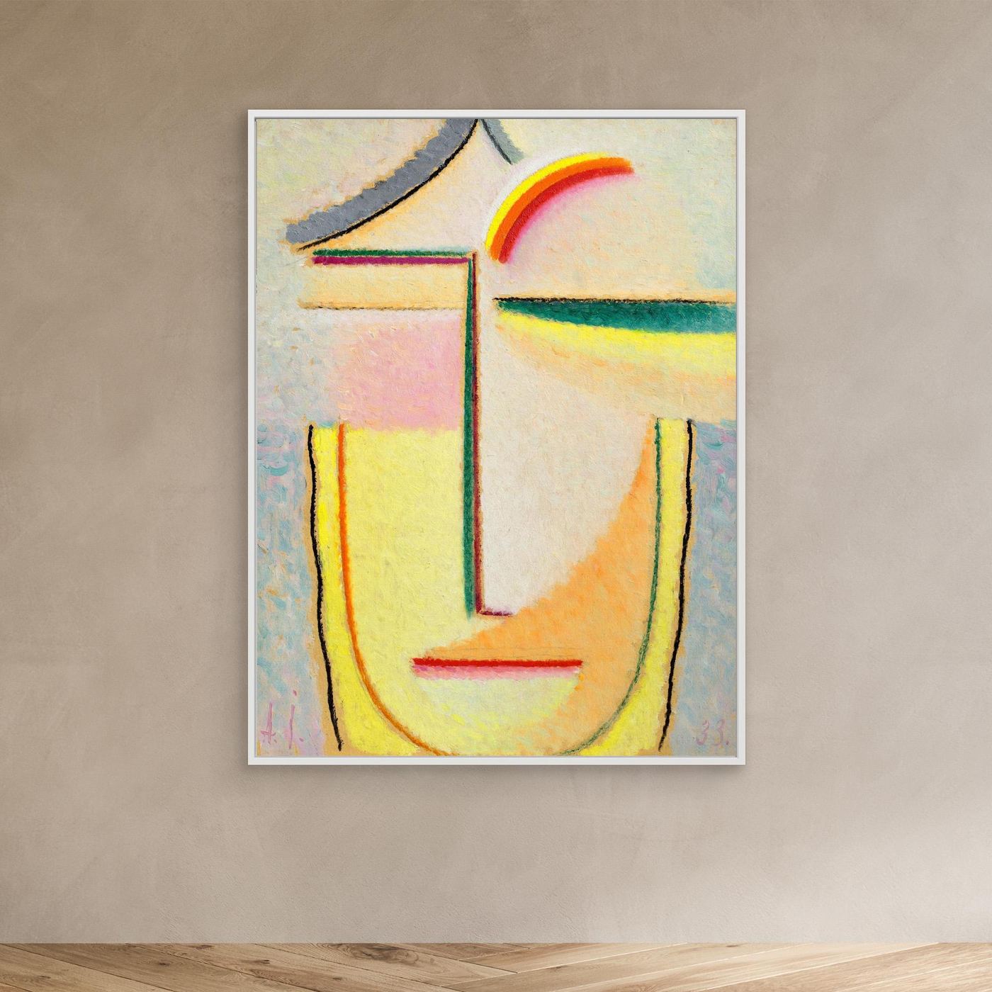Visage féminin - Toile encadrée - Yavlensky - 1933