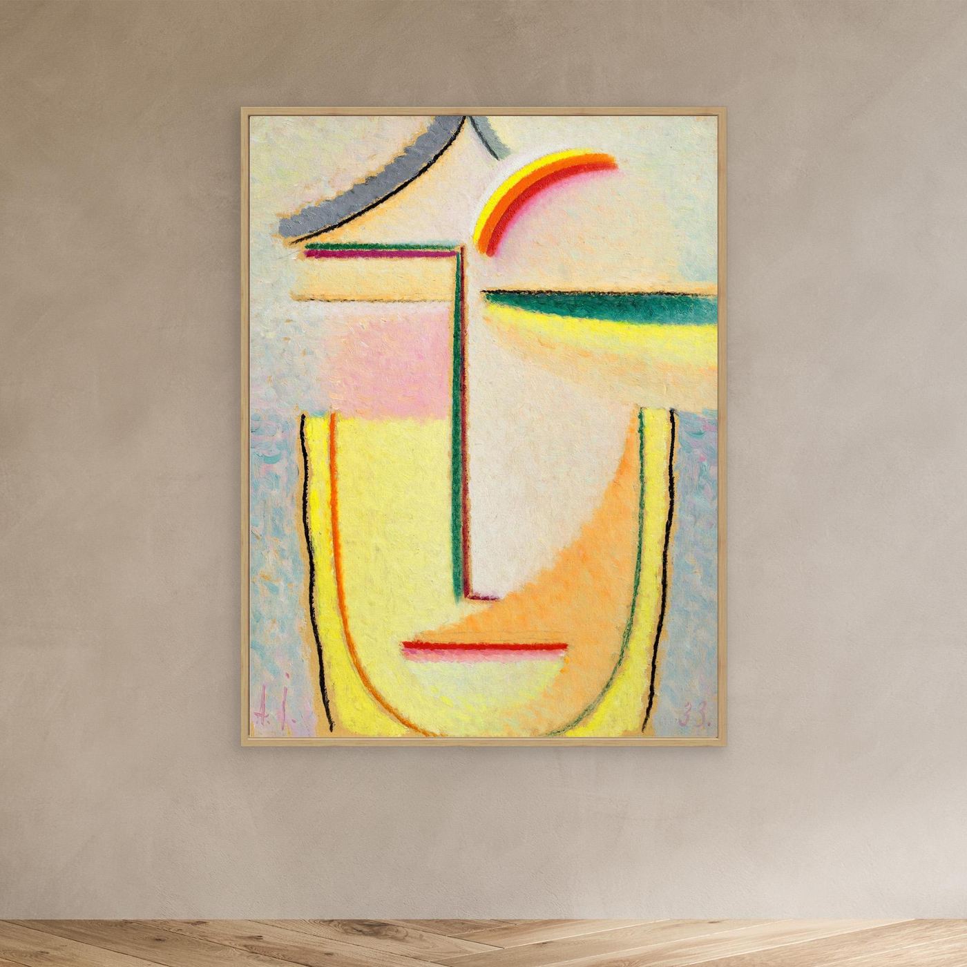 Visage féminin - Toile encadrée - Yavlensky - 1933