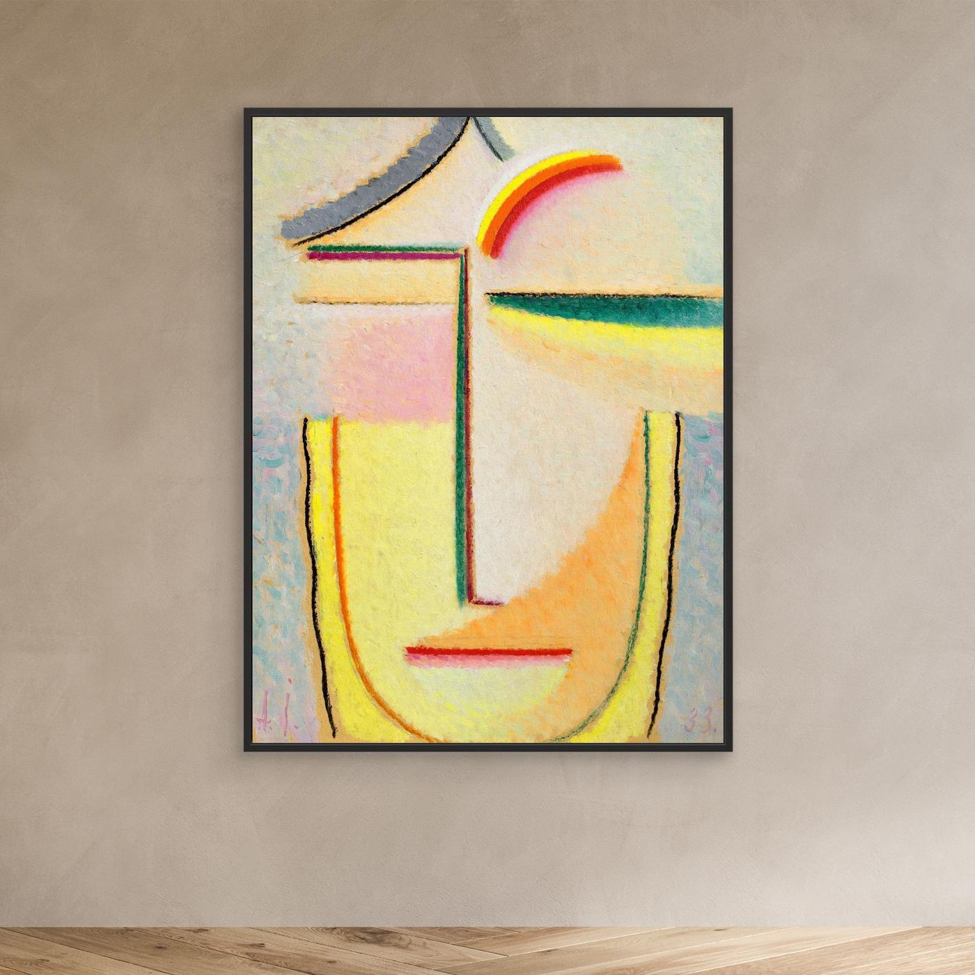 Visage féminin - Toile encadrée - Yavlensky - 1933