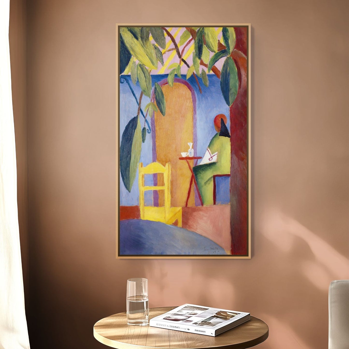Déco intérieure — toile encadrée Café Turc, August Macke