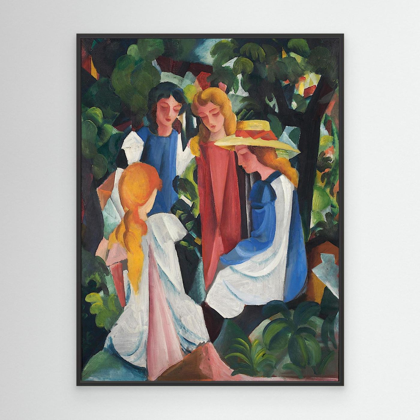 Qautre filles - 1912 - August Macke - Toile encadrée