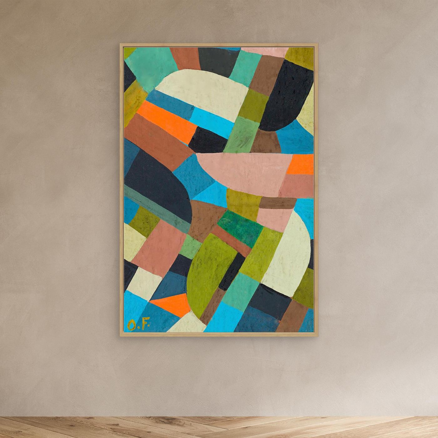Circa - 1937 - Composition abstraite - Otto Freundlich - Toile encadrée