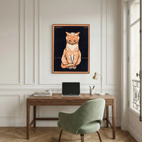 Chat assis - 1918 - Julie de Graag | Art encadré flottant sur toile 