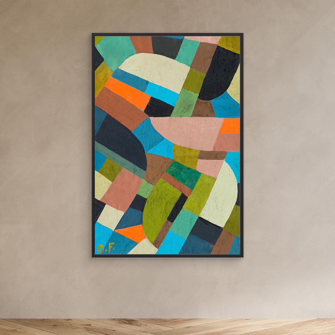 Circa - 1937 - Composition abstraite - Otto Freundlich - Toile encadrée