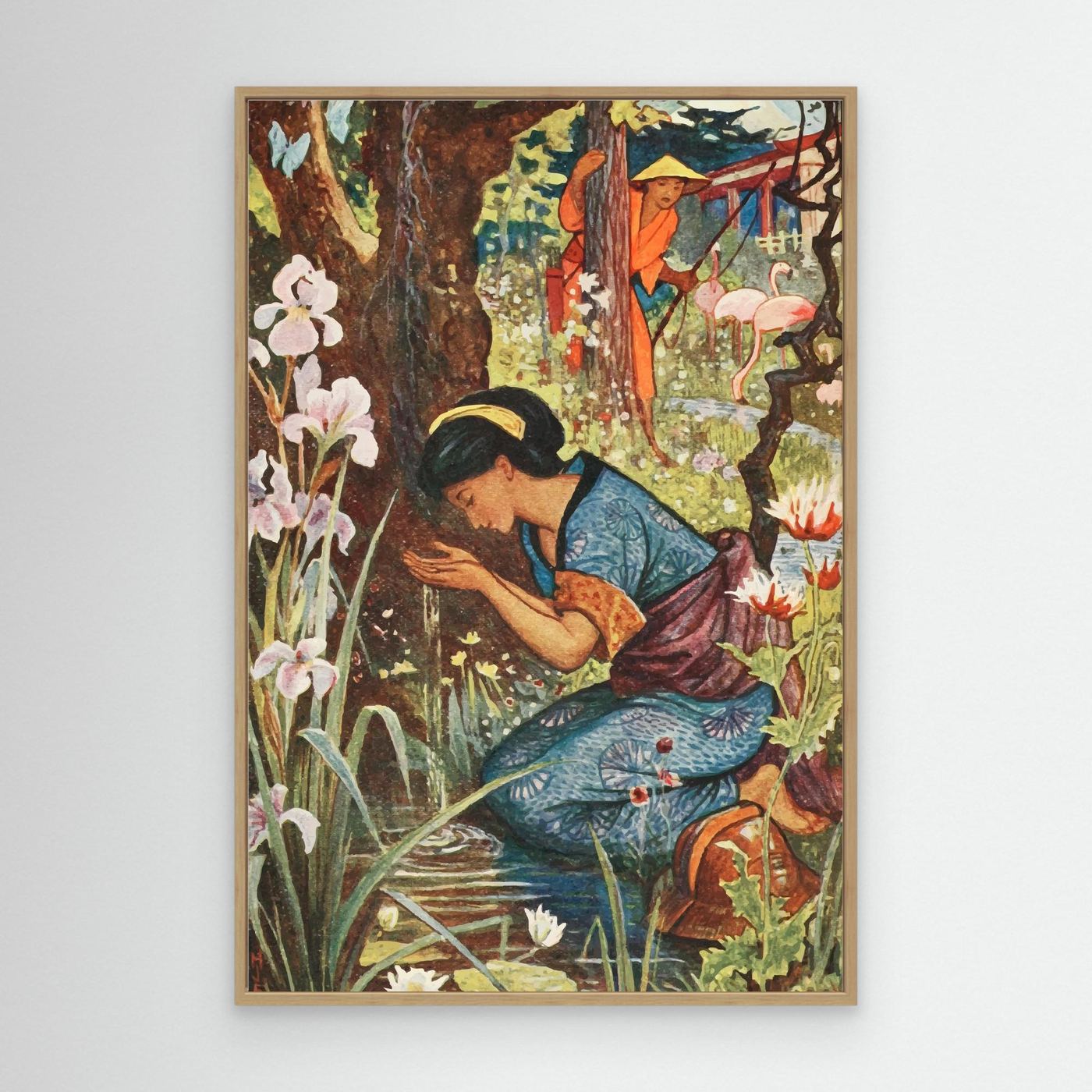 La jeune fille au casque de bois - 1906 - Henry Justice Ford - Toile encadrée
