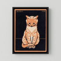 Chat assis - 1918 - Julie de Graag | Art encadré flottant sur toile 