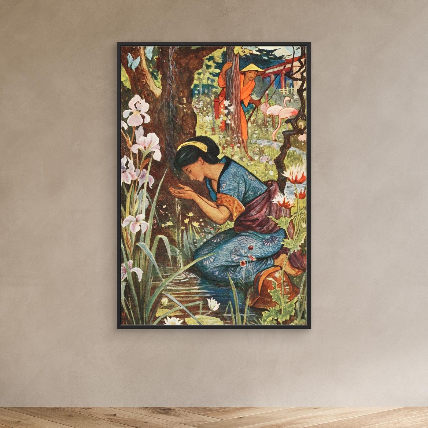 La jeune fille au casque de bois - 1906 - Henry Justice Ford - Toile encadrée