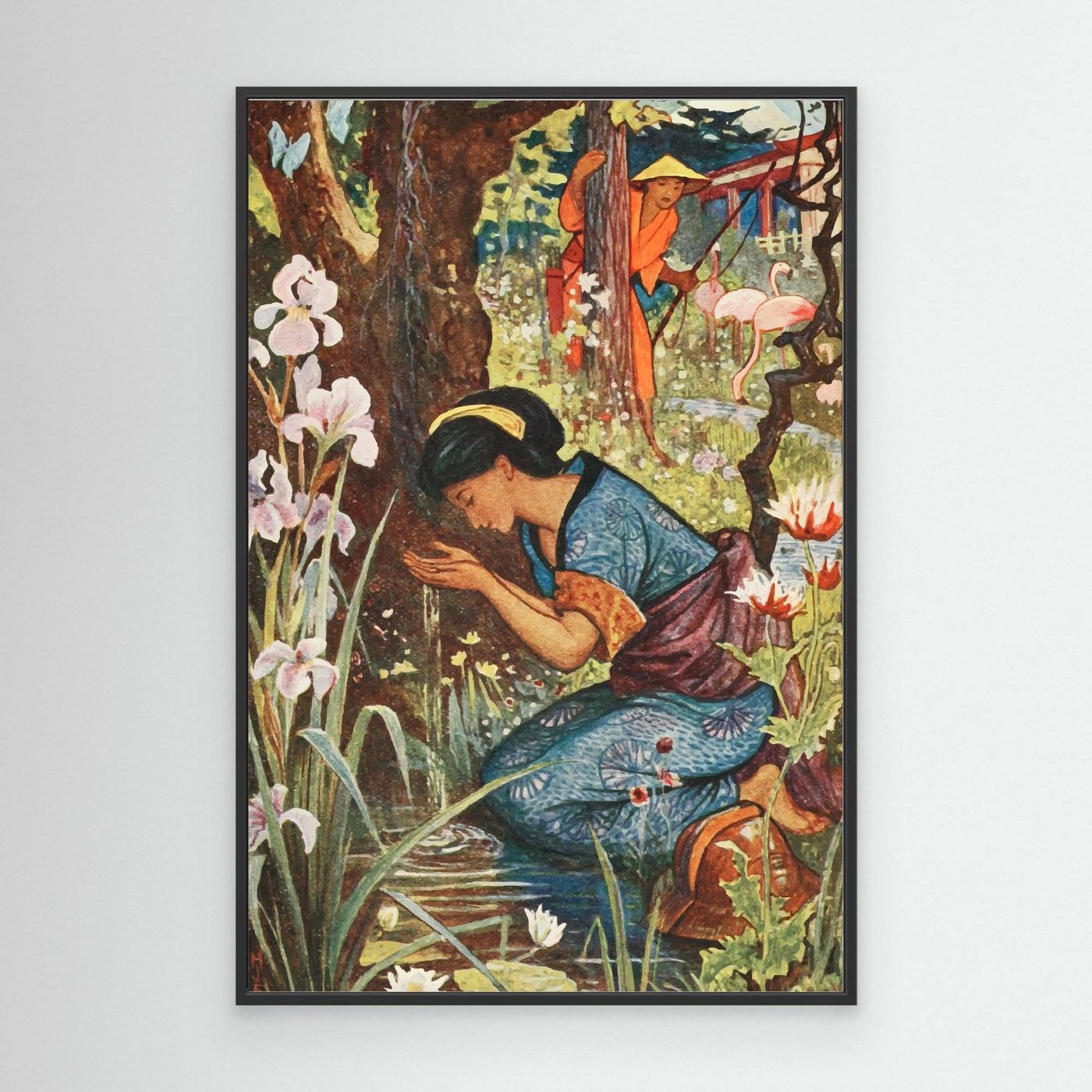La jeune fille au casque de bois - 1906 - Henry Justice Ford - Toile encadrée