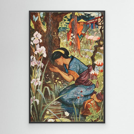 La jeune fille au casque de bois - 1906 - Henry Justice Ford - Toile encadrée