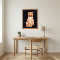 Chat assis - 1918 - Julie de Graag | Art encadré flottant sur toile 