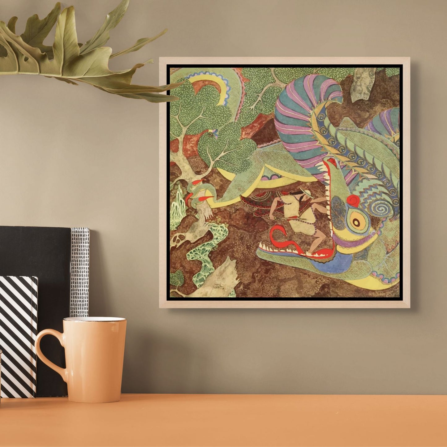 Monster, E. Dulac 1919 — toile encadrée en décoration intérieure