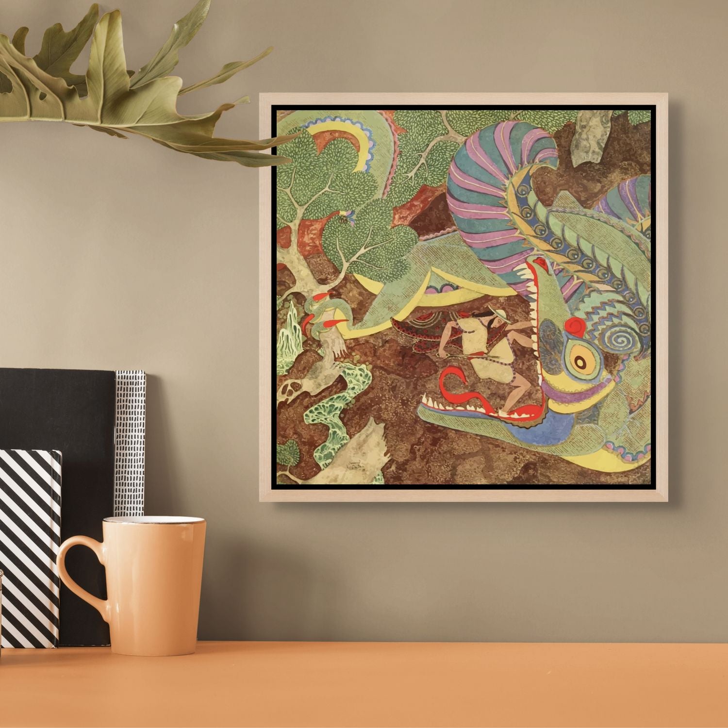 Monster, E. Dulac 1919 — toile encadrée en décoration intérieure
