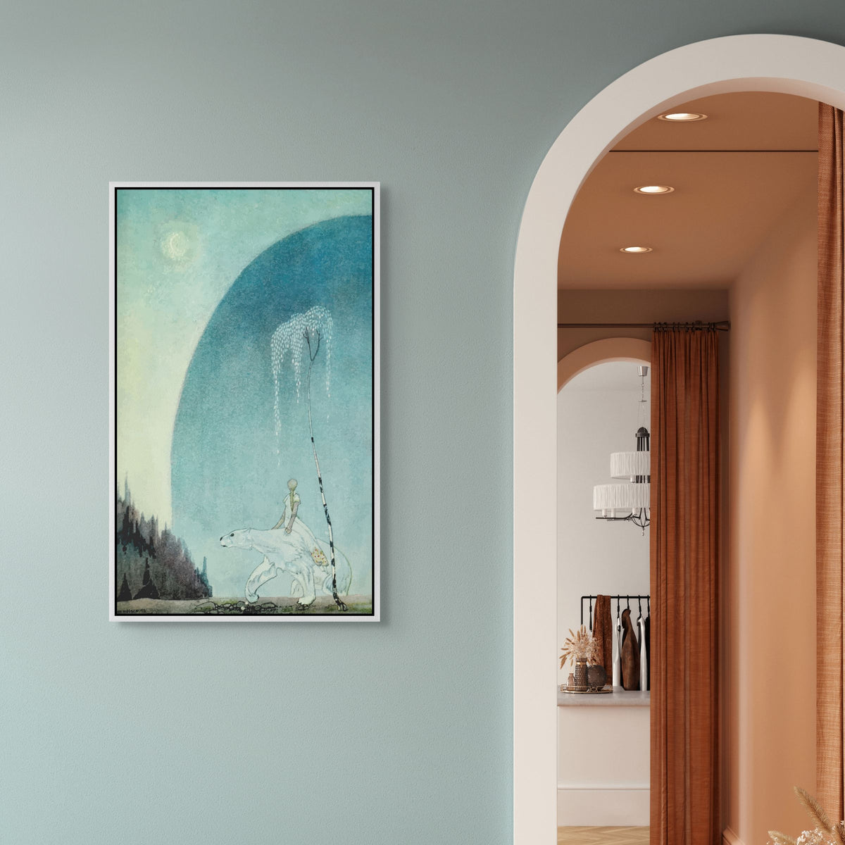Lune - 1922 - K Rasmus Nielsen | Art encadré flottant sur toile premium