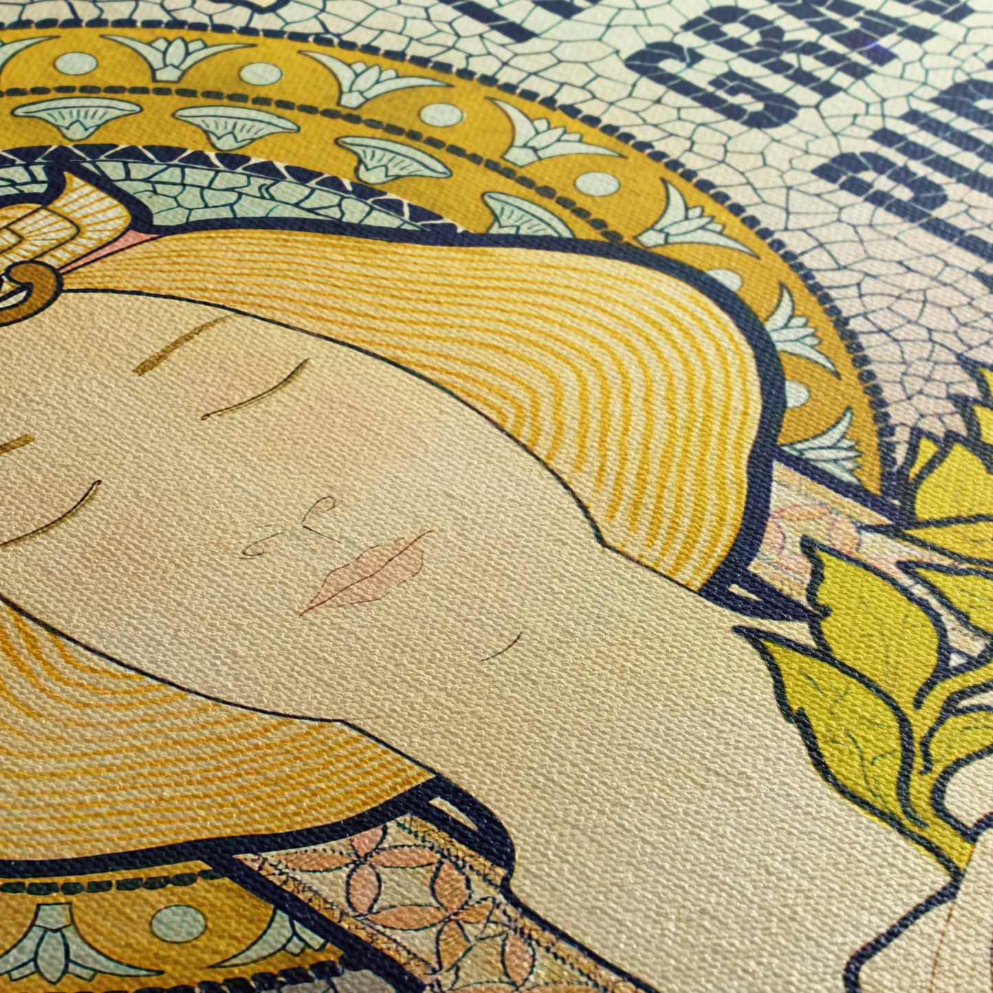 Détail texture toile premium — Moullot Marseille, E. Roux 1900