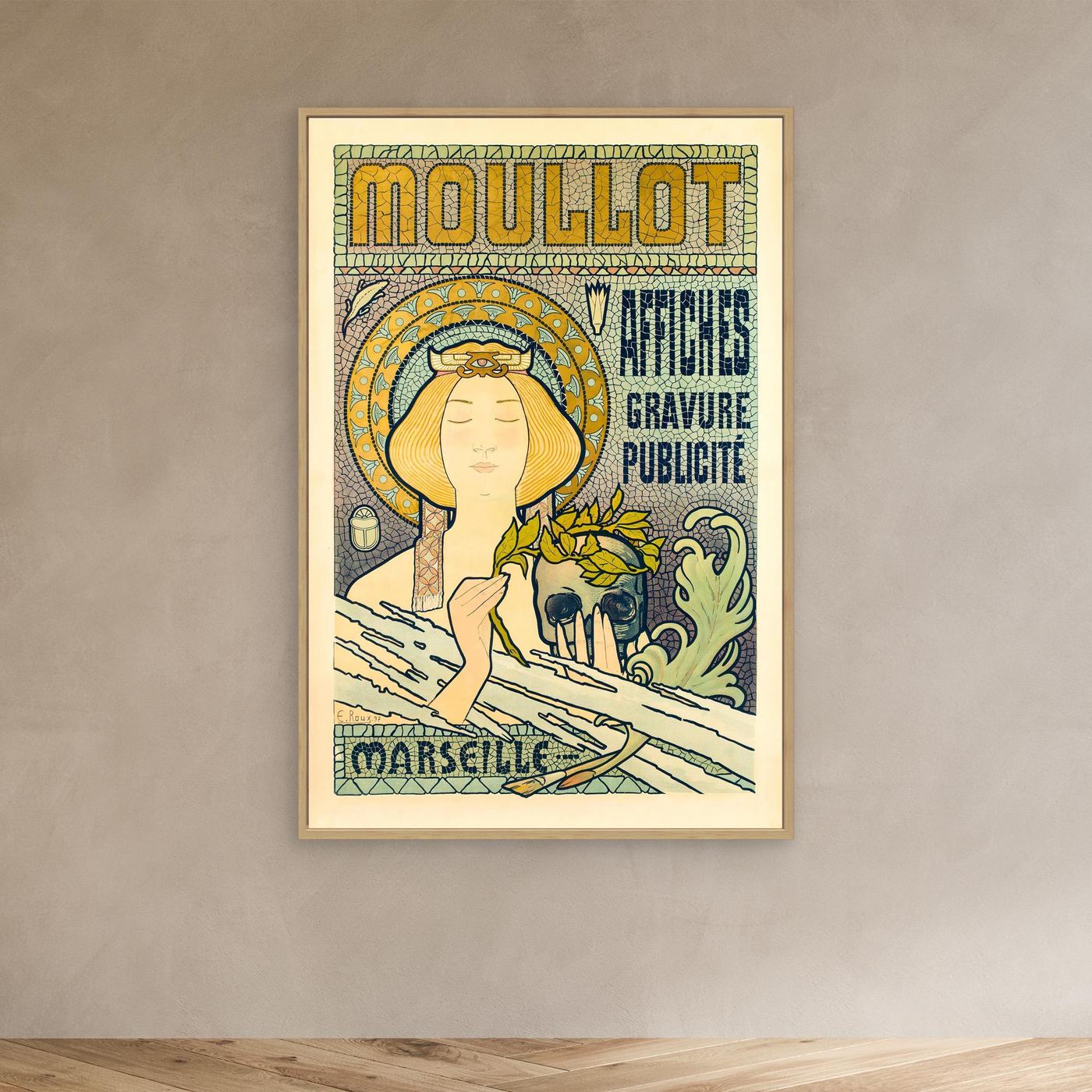 Moullot Marseille - 1900 - E. Roux - Toile encadrée