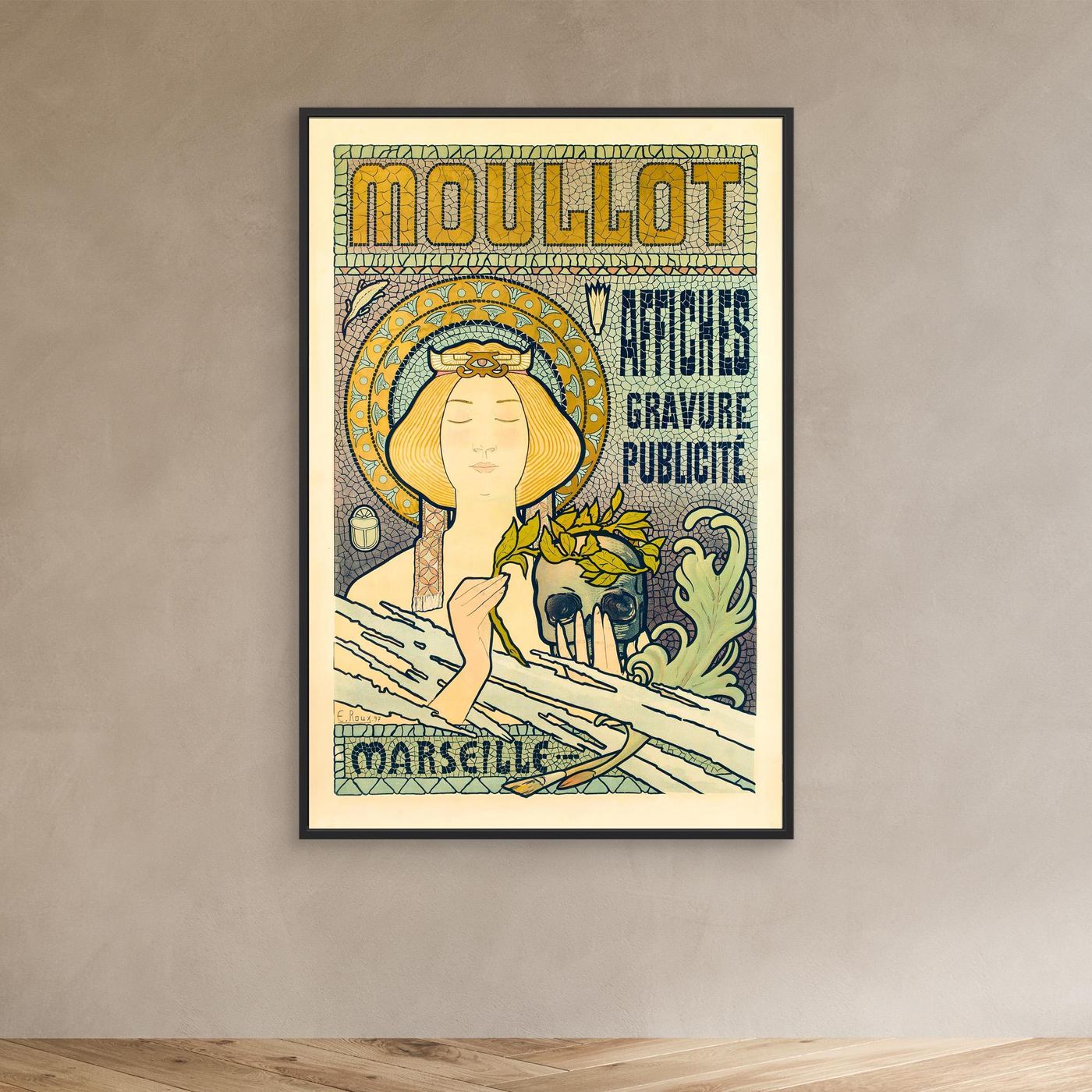 Moullot Marseille - 1900 - E. Roux - Toile encadrée