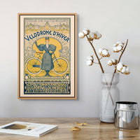 Vélodrome d'Hiver Bruxelles, Crespin 1895 — toile encadrée en décoration intérieure