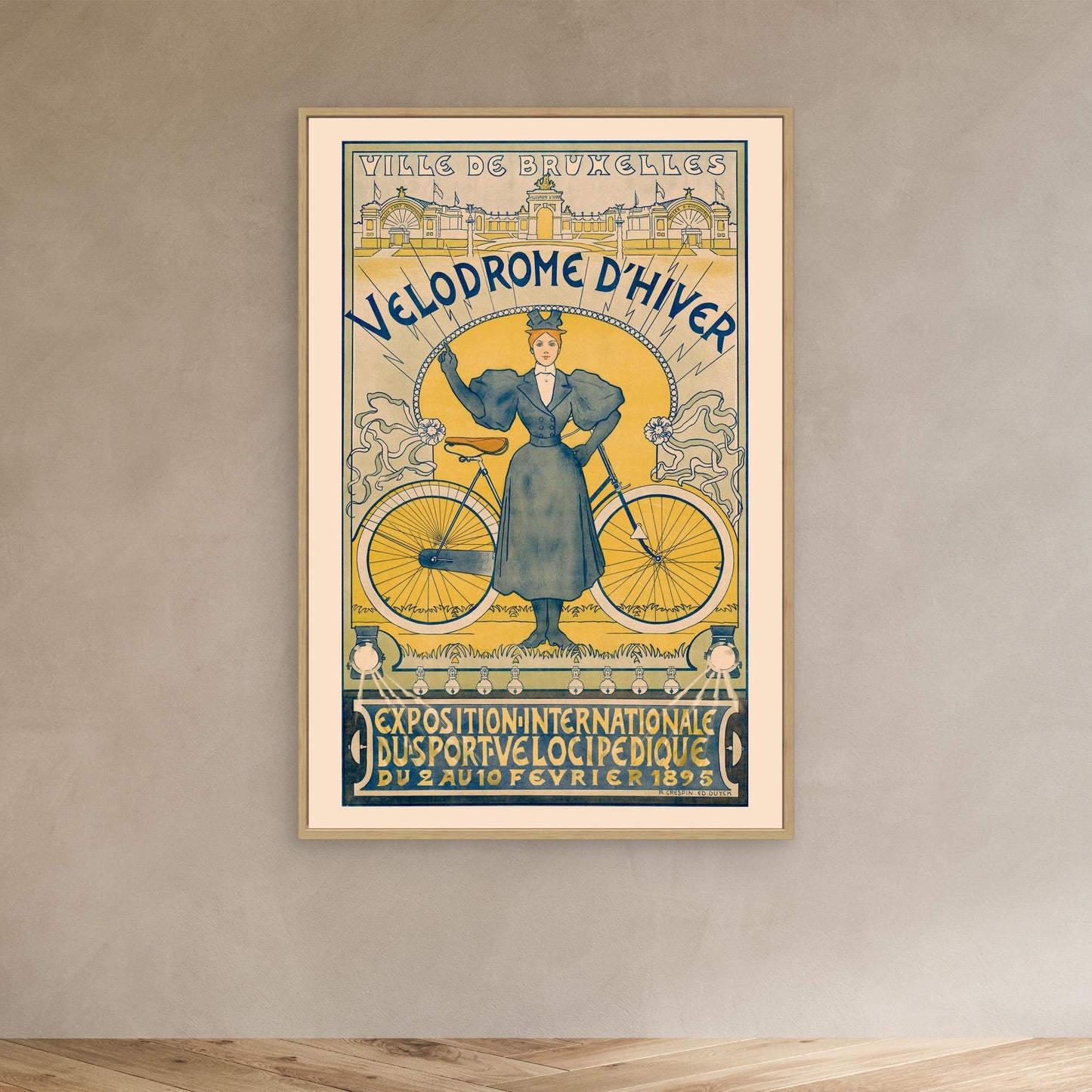 Velodrome d'hiver - 1895 - A Crespin - Toile encadrée